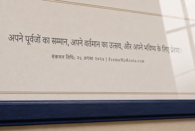 Hindi names on a poster
